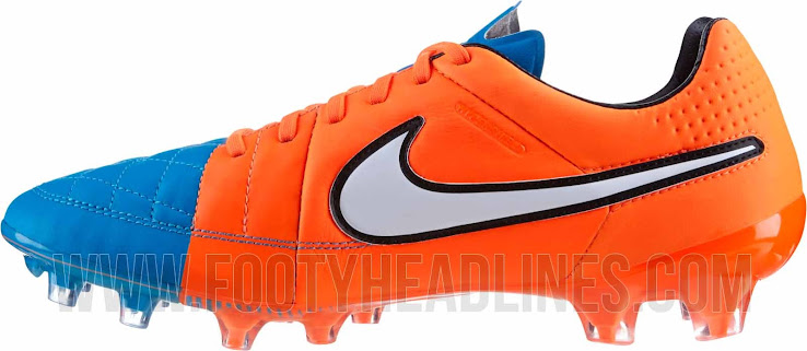 nike tiempo bleu orange